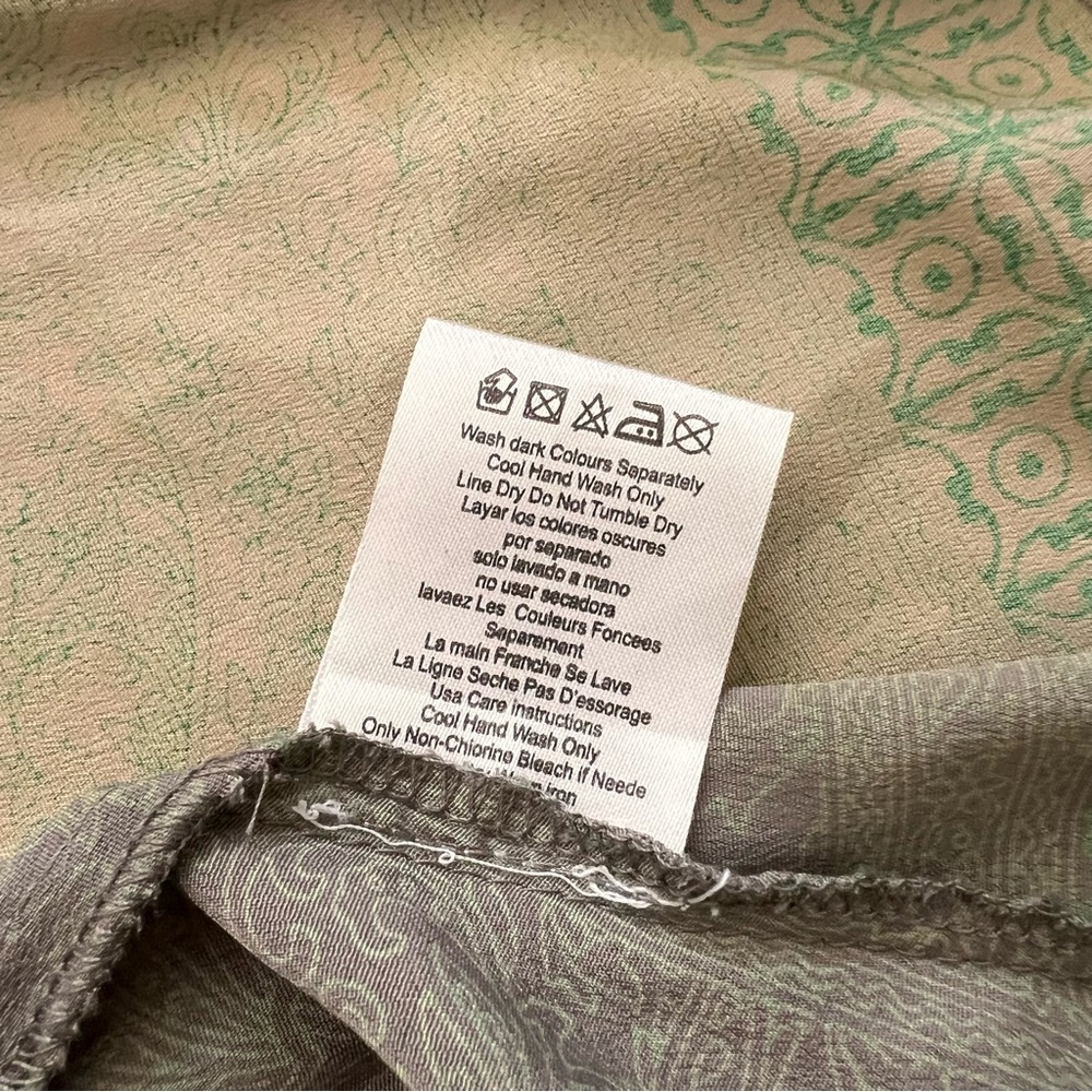 Karma Highway Green Maxi Open Tie Front Elastic Waist Top One Size - Picture 7 of 10